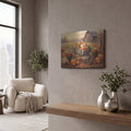 'Halloween Pumpkin Wheelbarrow' by Veve – Metal Wall Art, 16x12 room view