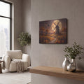 'Halloween Pumpkin Windmill' by Veve – Metal Wall Art, 16x12 room view