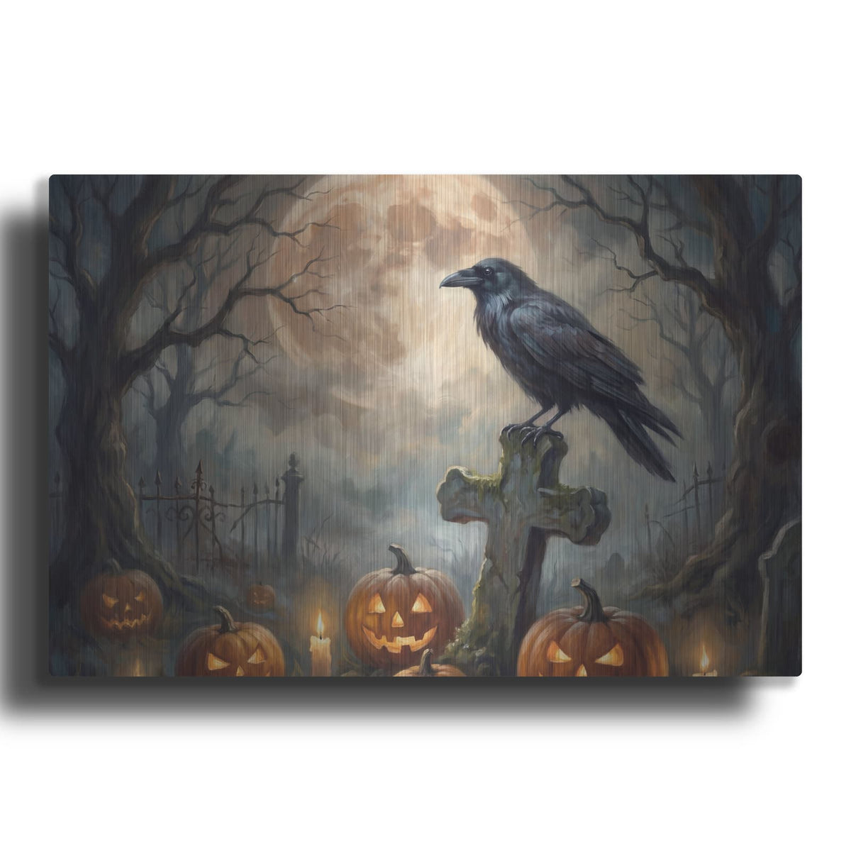 'Halloween Raven' by Veve – Metal Wall Art