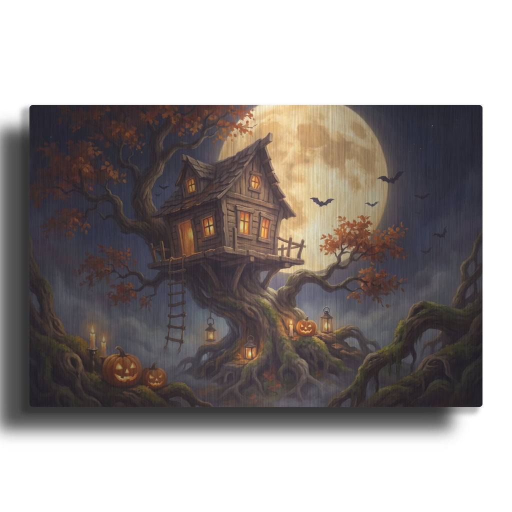 'Halloween Treehouse' by Veve – Metal Wall Art