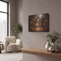 'Halloween Witch Cottage' by Veve – Metal Wall Art, 16x12 room view