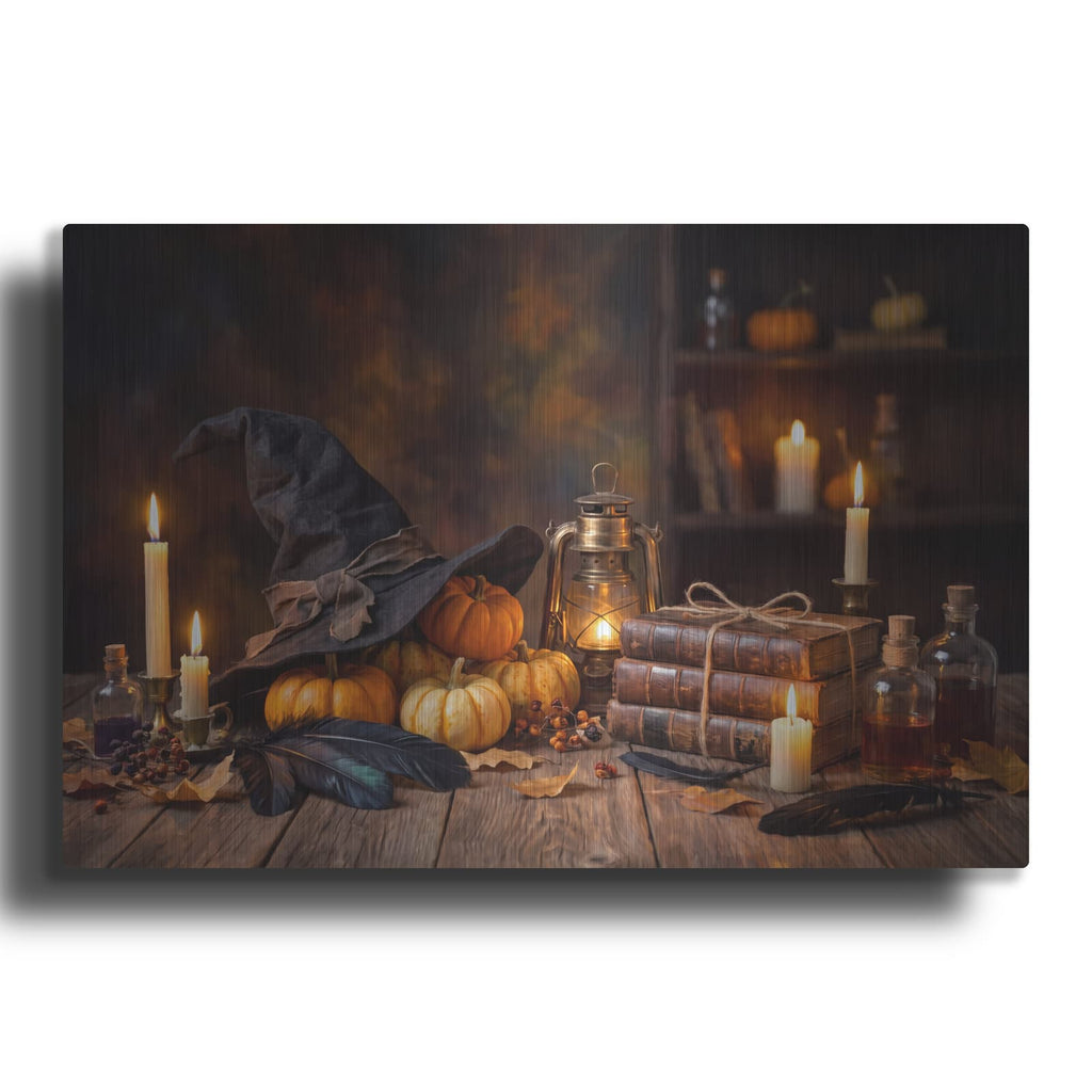 'Halloween Witch Hat' by Veve – Metal Wall Art