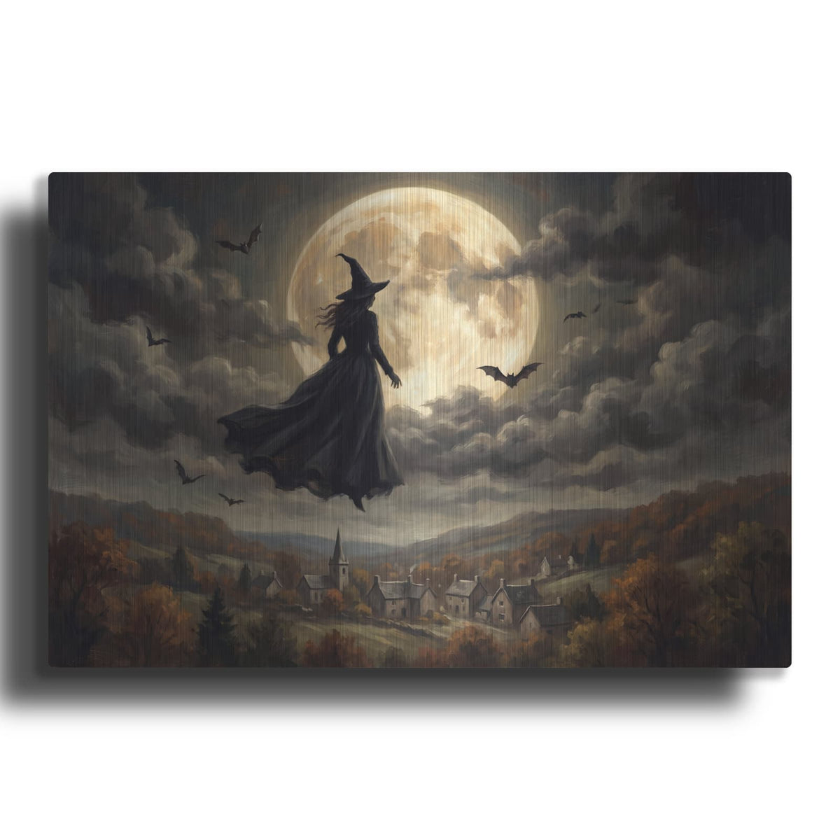 'Halloween Witch Moonlight' by Veve – Metal Wall Art
