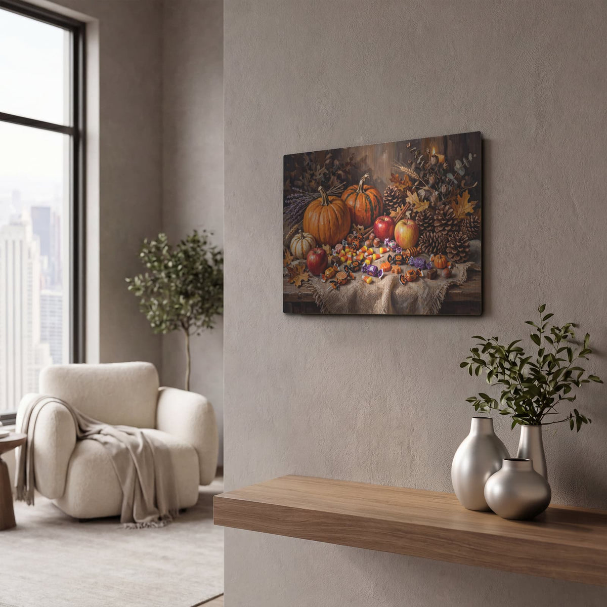 'Harvest Sweets' by Veve – Metal Wall Art, 16x12 room view