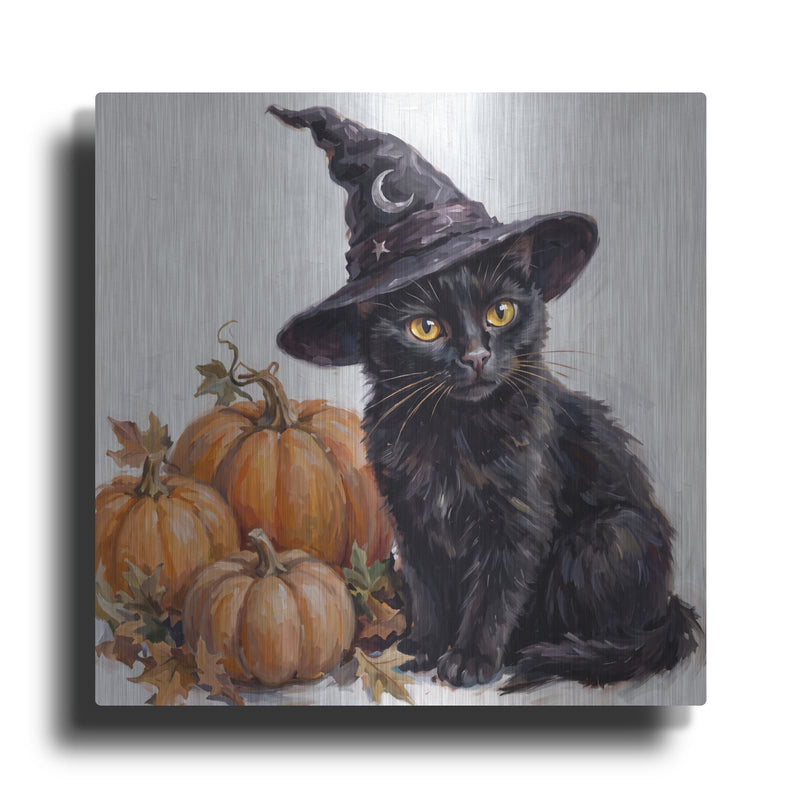 'Holloween Witch Hat Nap' by Veve – Metal Wall Art