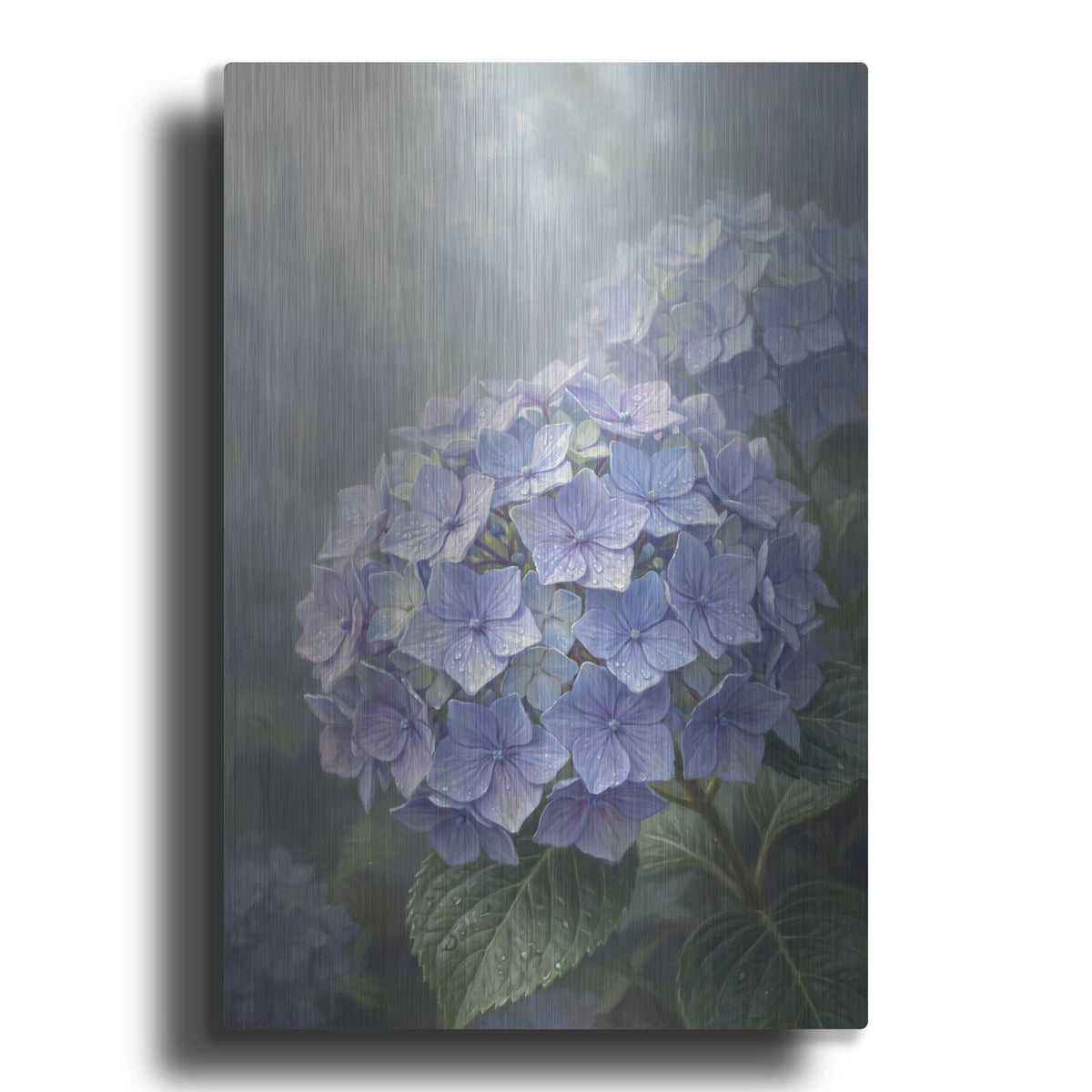 'Hydrangea Haze' by Veve – Metal Wall Art