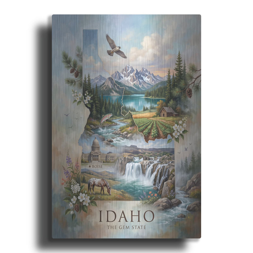 'Idaho The Gem State I' by Veve – Metal Wall Art