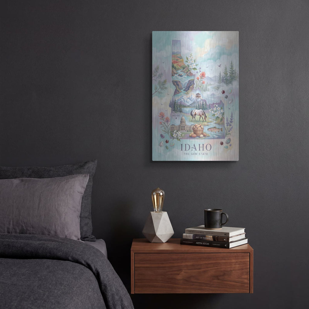 'Idaho The Gem State II' by Veve – Metal Wall Art, 12x16 room view