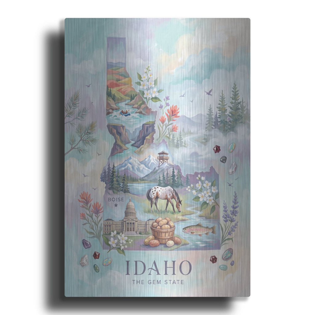 'Idaho The Gem State II' by Veve – Metal Wall Art