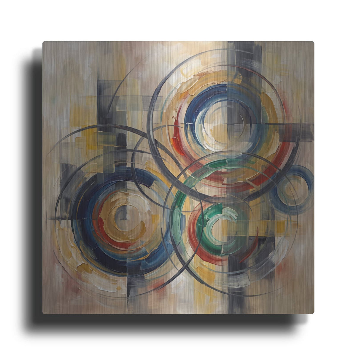 'Interwoven Orbits - Abstract Harmony' by Veve – Metal Wall Art