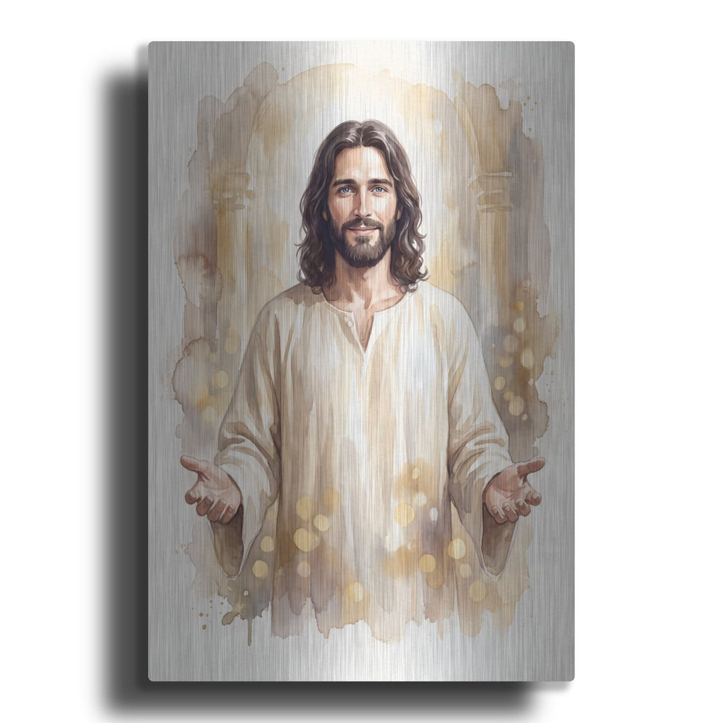 'Jesus Blessing' by Veve – Metal Wall Art