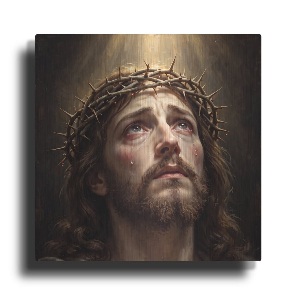'Jesus Christ Portrait' by Veve – Metal Wall Art