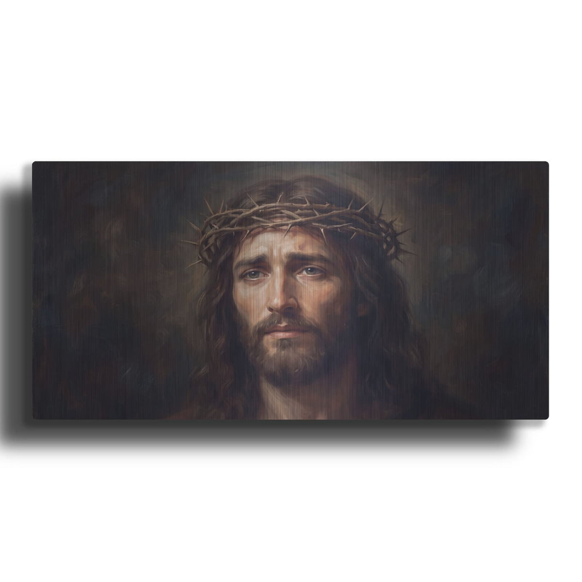 'Jesus Crown Thorns' by Veve – Metal Wall Art