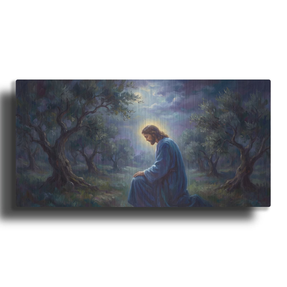 'Jesus Gethsemane Prayer I' by Veve – Metal Wall Art