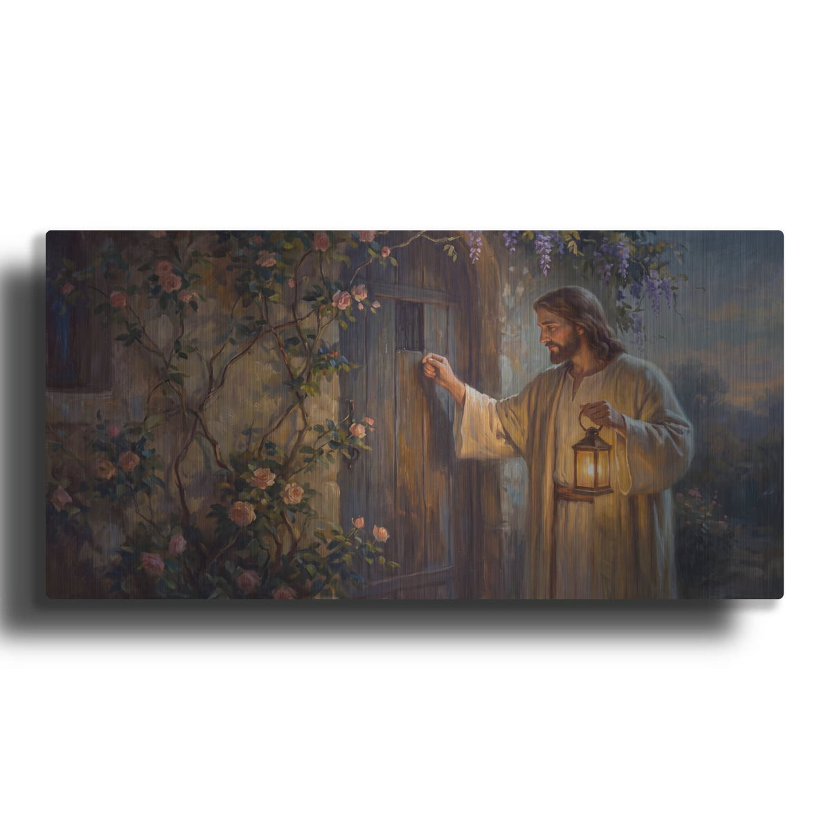 'Jesus Knockig at Door' by Veve – Metal Wall Art