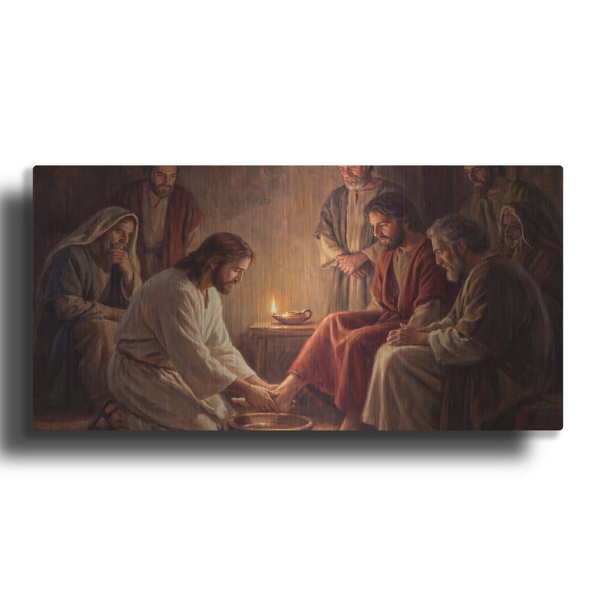 'Jesus Washing Peter's Feet' by Veve – Metal Wall Art