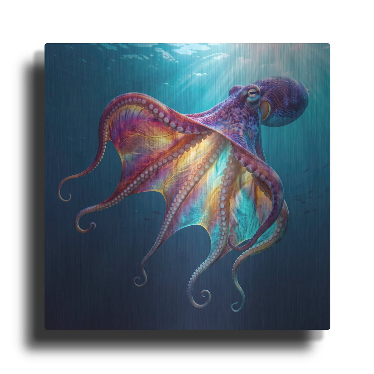 'Jewel Toned Blanket Octopus I' by Veve – Metal Wall Art