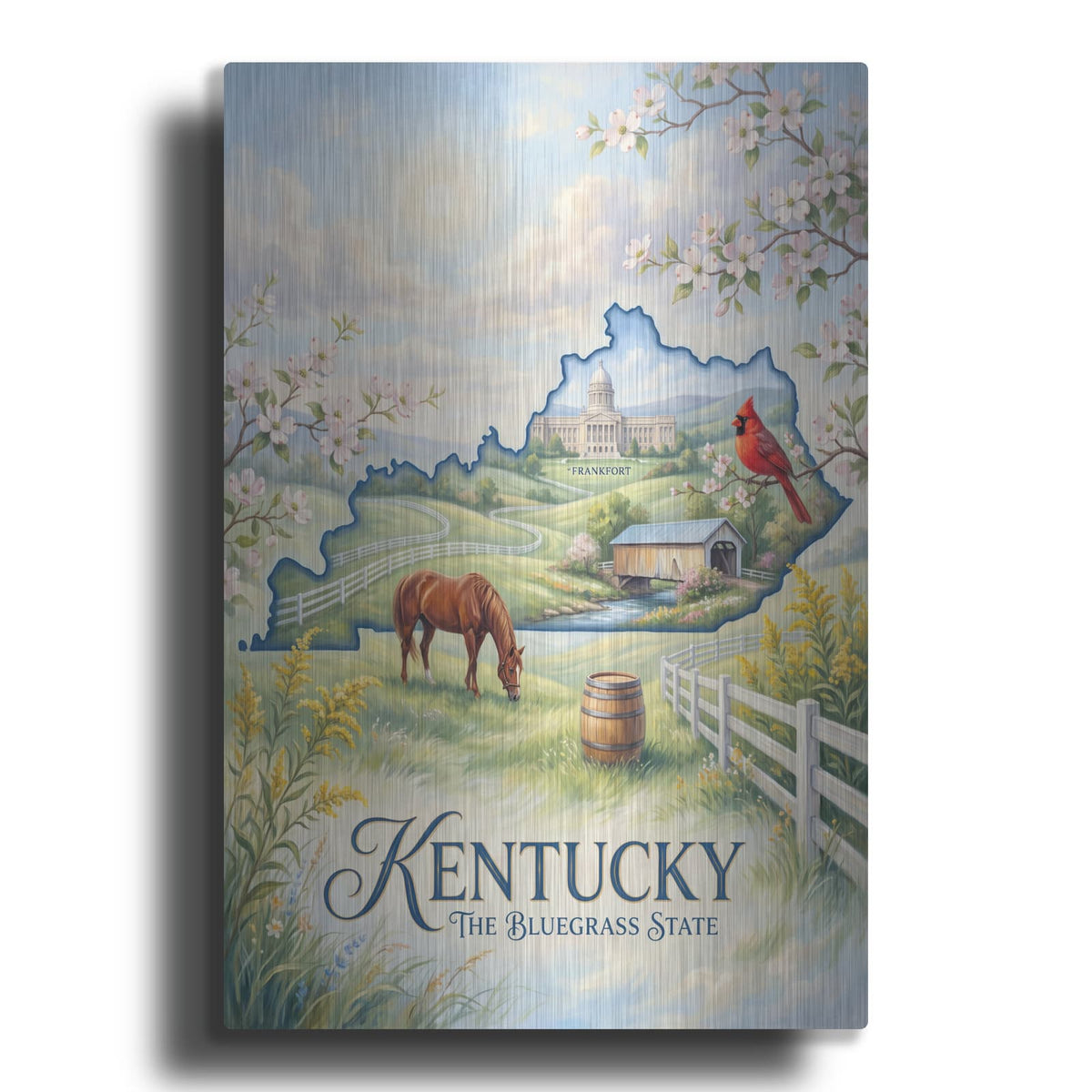 'Kentucky The Bluegrass State II' by Veve – Metal Wall Art