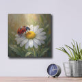 'Ladybug and Daisy' by Veve – Metal Wall Art, 12x12 room view