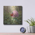 'Ladybug and Pink Clover' by Veve – Metal Wall Art, 12x12 room view