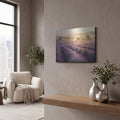 'Lavender Fields' by Veve – Metal Wall Art, 16x12 room view