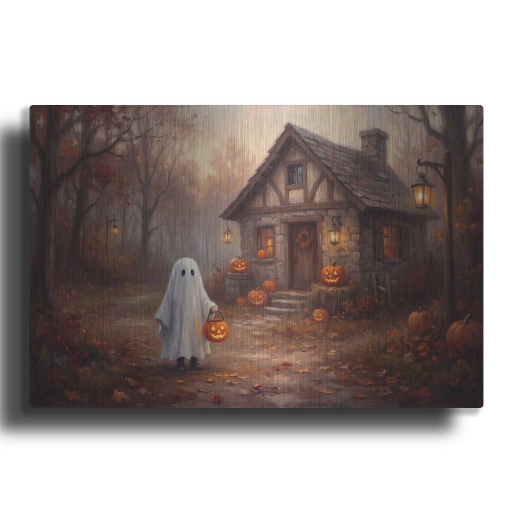 'Little Halloween Ghost' by Veve – Metal Wall Art