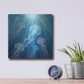 'Luminous Drift' by Veve – Metal Wall Art, 12x12 room view