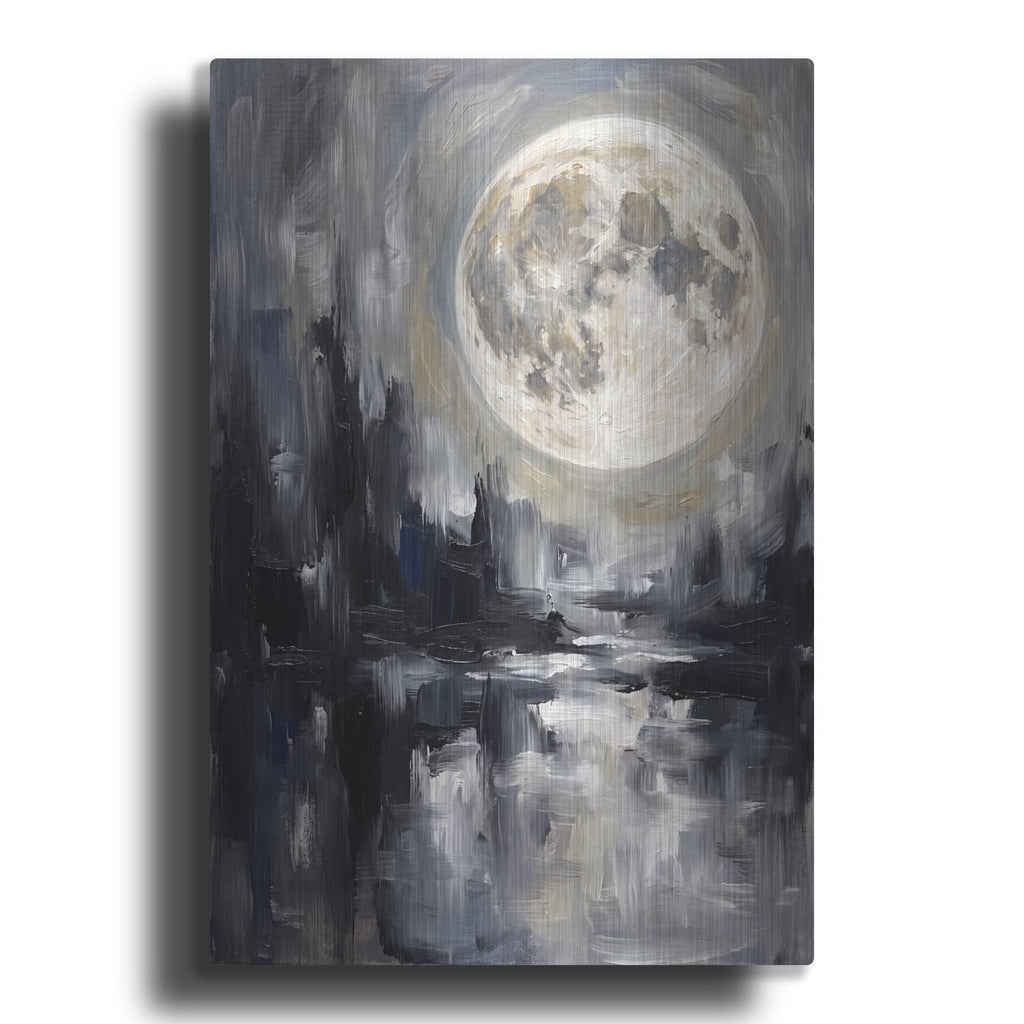 'Lunar Traces' by Veve – Metal Wall Art