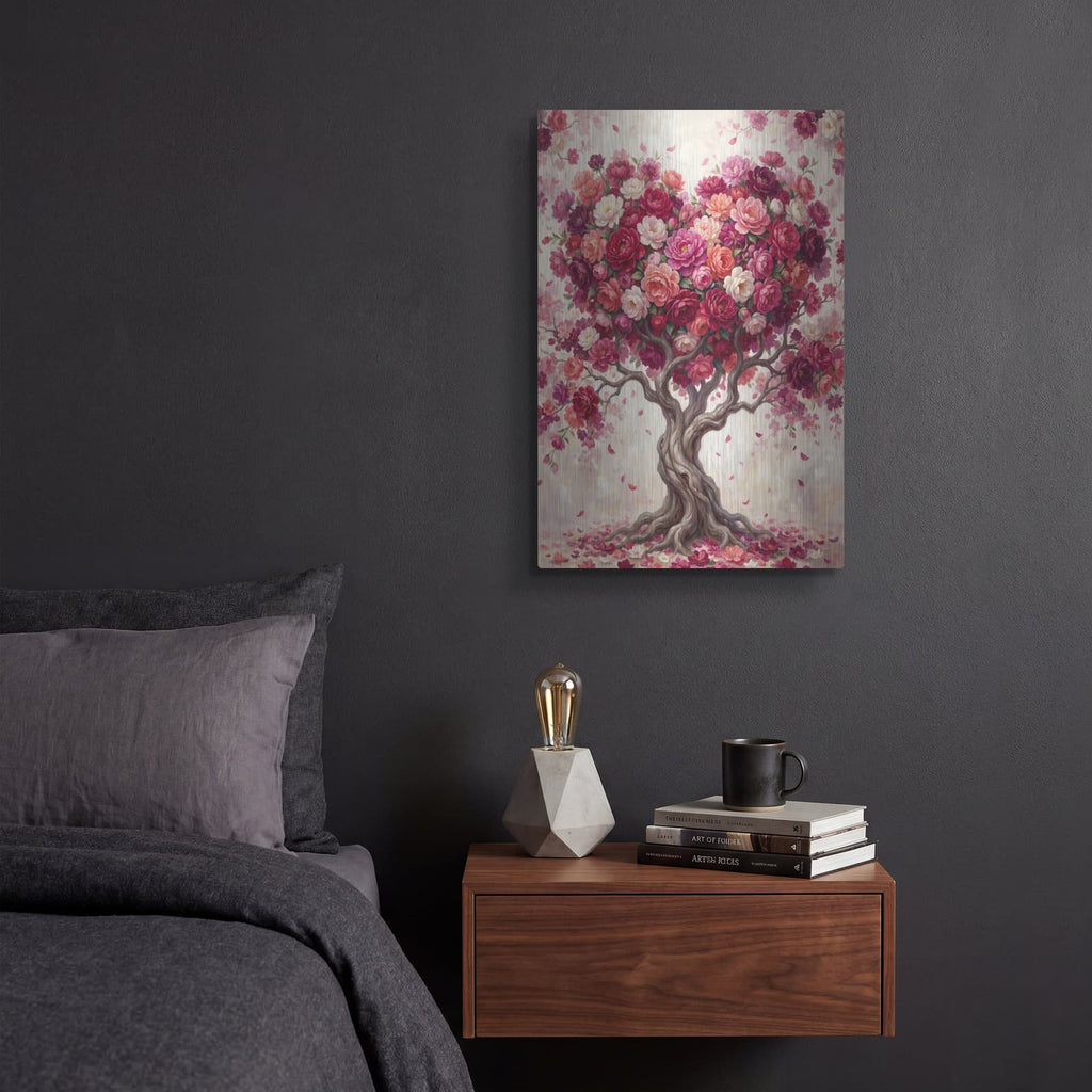 'Magnificent Heart Tree' by Veve – Metal Wall Art, 12x16 room view