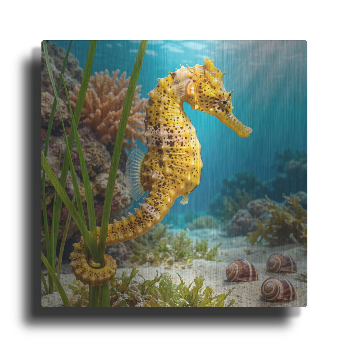 'Majestic Seahorse' by Veve – Metal Wall Art
