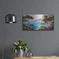 'Mediterranean Paradise Turquoise Coast' by Veve – Metal Wall Art, 24x12 room view