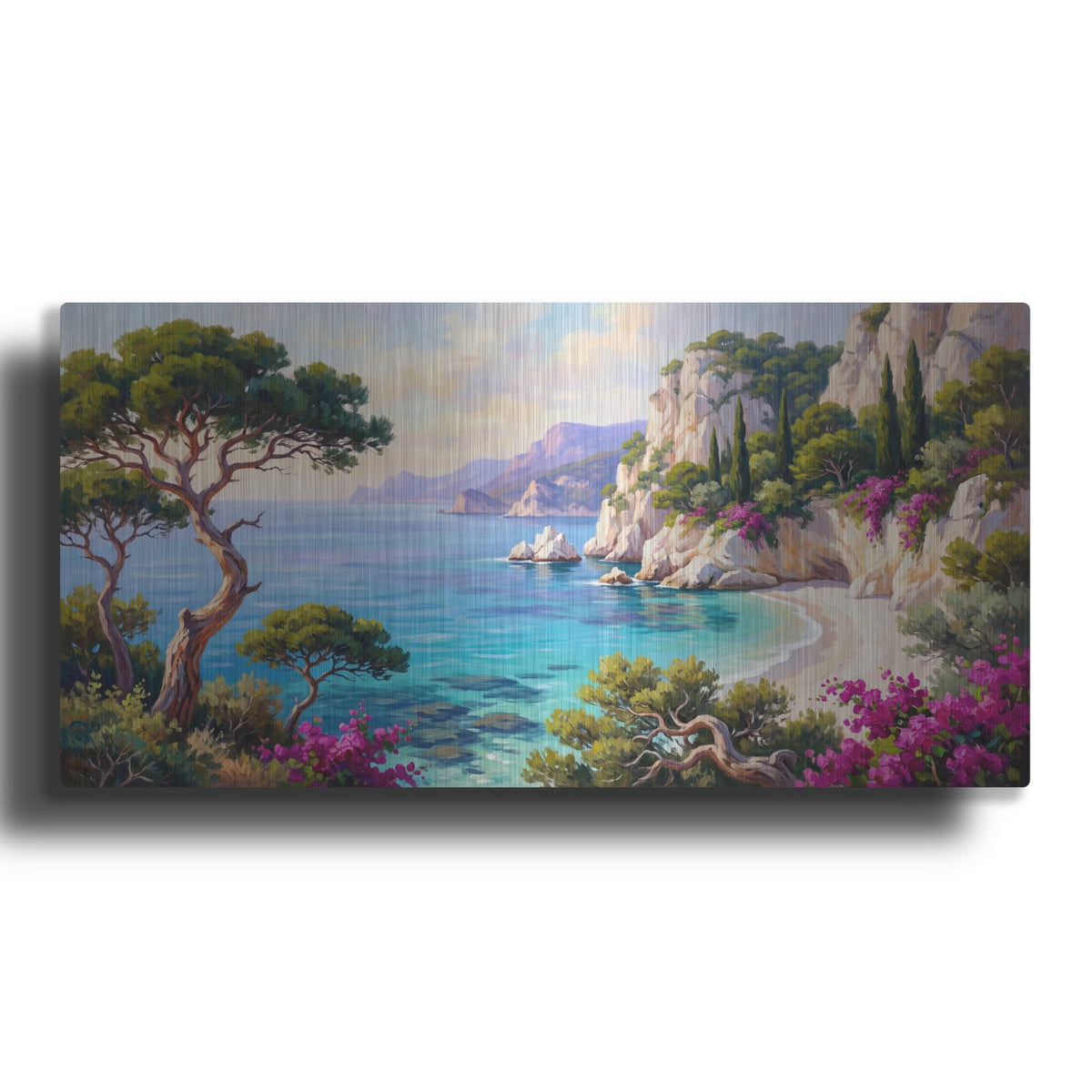 'Mediterranean Paradise Turquoise Coast' by Veve – Metal Wall Art