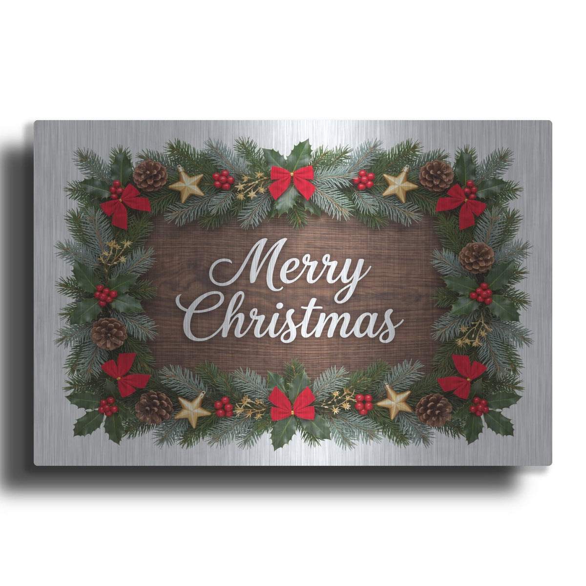 'Merry Christmas III' by Veve – Metal Wall Art