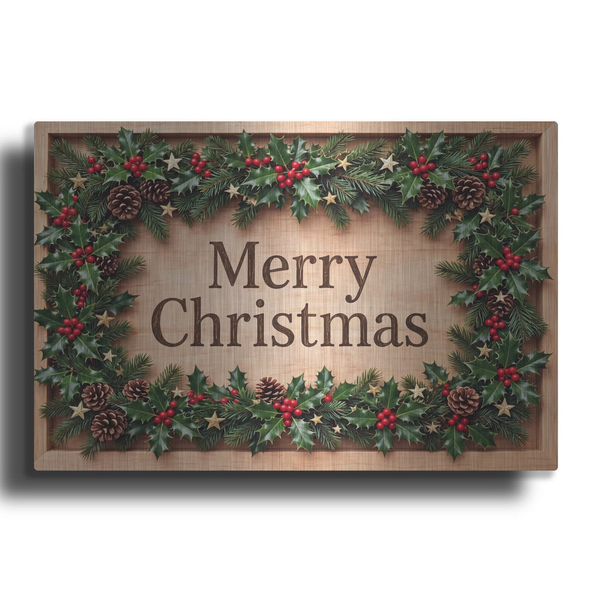 'Merry Christmas IV' by Veve – Metal Wall Art