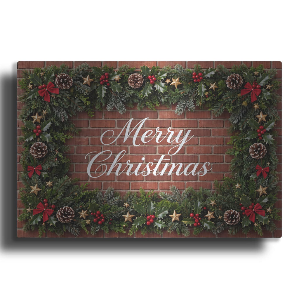 'Merry Christmas V' by Veve – Metal Wall Art