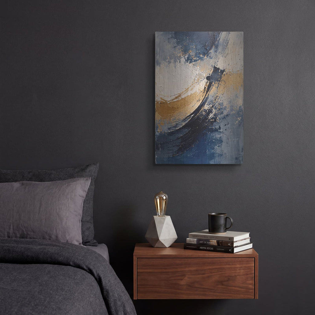 'Midnight Arc' by Veve – Metal Wall Art, 12x16 room view