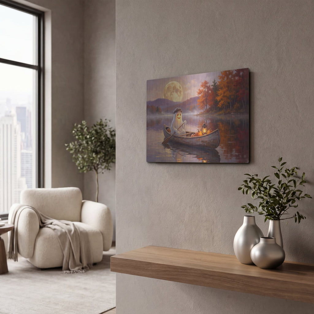 'Midnight on Pumpkin Lake' by Veve – Metal Wall Art, 16x12 room view