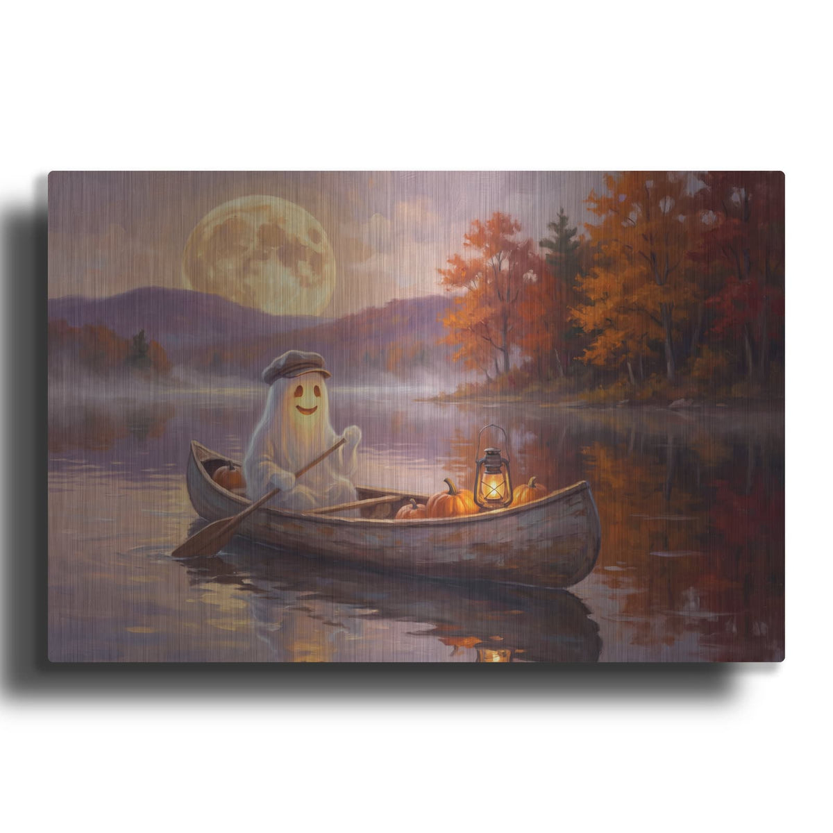 'Midnight on Pumpkin Lake' by Veve – Metal Wall Art