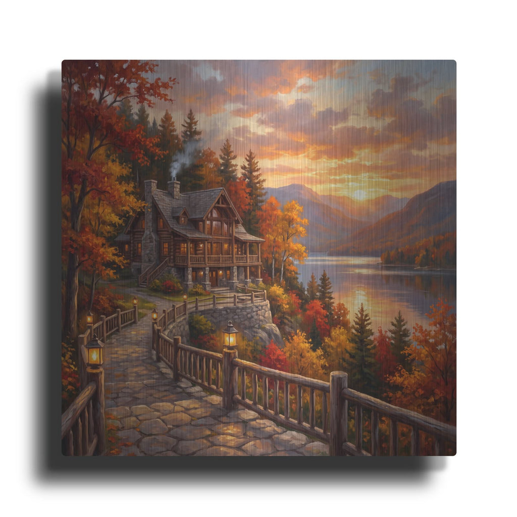 'Mountain Lodge' by Veve – Metal Wall Art