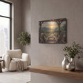'Mountain Sunset' by Veve – Metal Wall Art, 16x12 room view