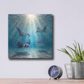 'Ocean Angels Dance of the Manta' by Veve – Metal Wall Art, 12x12 room view