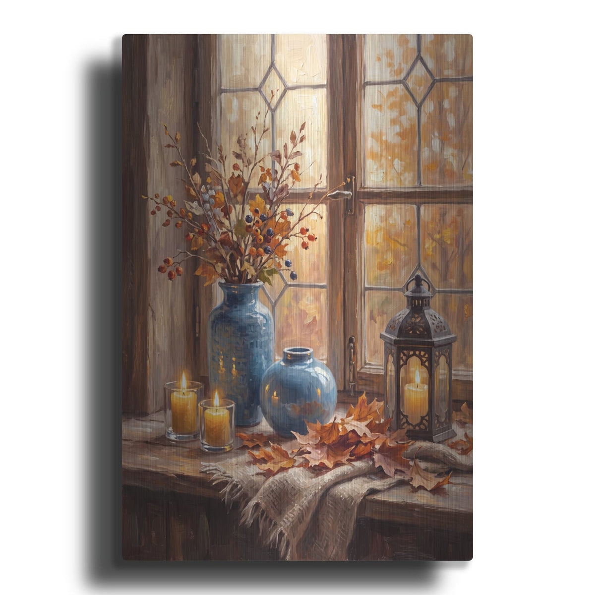 'October by the Window' by Veve – Metal Wall Art