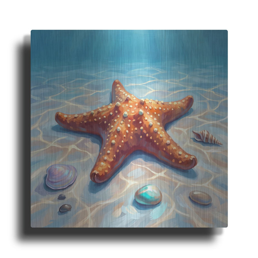 'One Starfish' by Veve – Metal Wall Art