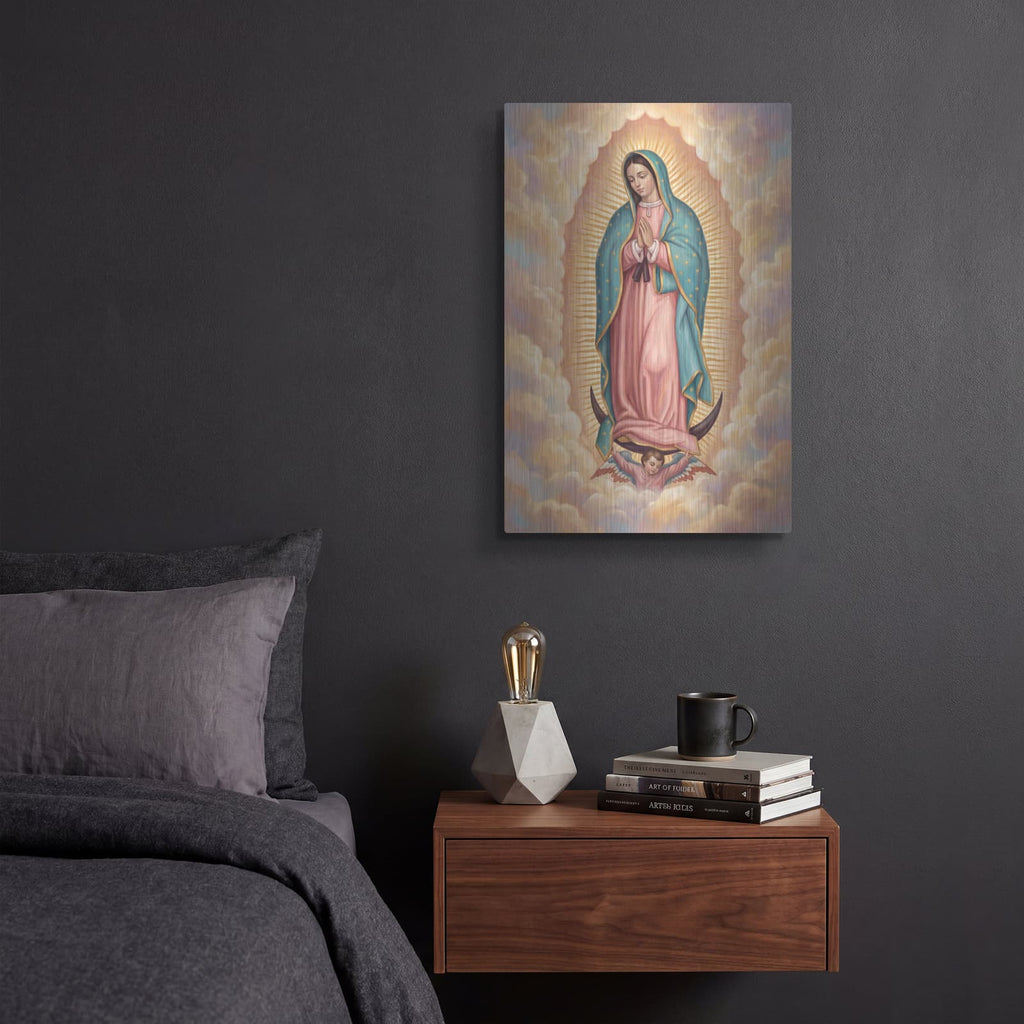 'Our Lady Guadalupe' by Veve – Metal Wall Art, 12x16 room view