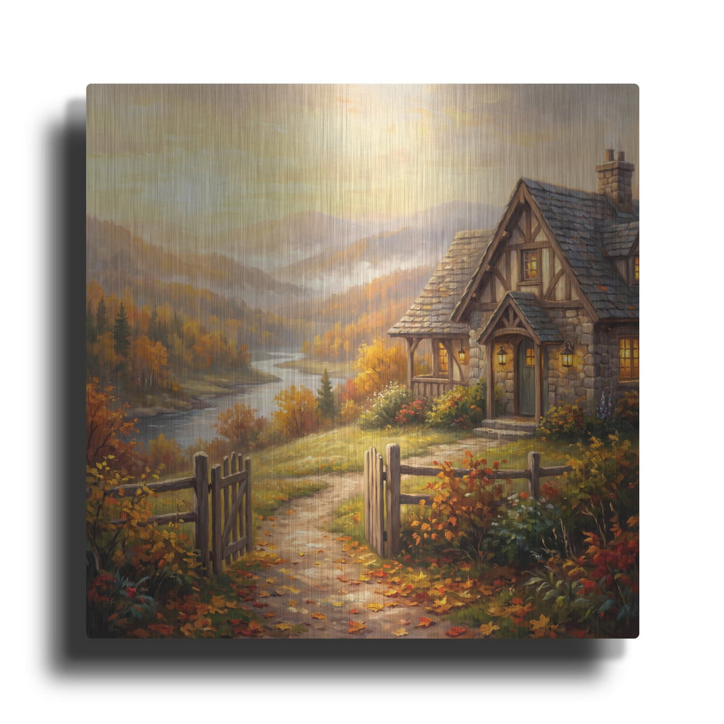 'Overlooking River Valley' by Veve – Metal Wall Art