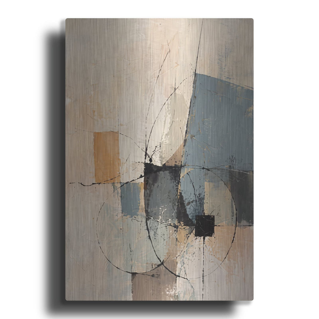 'Peach Circle Study-Quiet Geometry' by Veve – Metal Wall Art