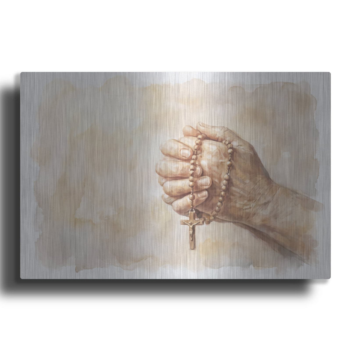 'Prayer Hands' by Veve – Metal Wall Art