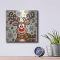 'Rudolph's Christmas Joy' by Veve – Metal Wall Art, 12x12 room view