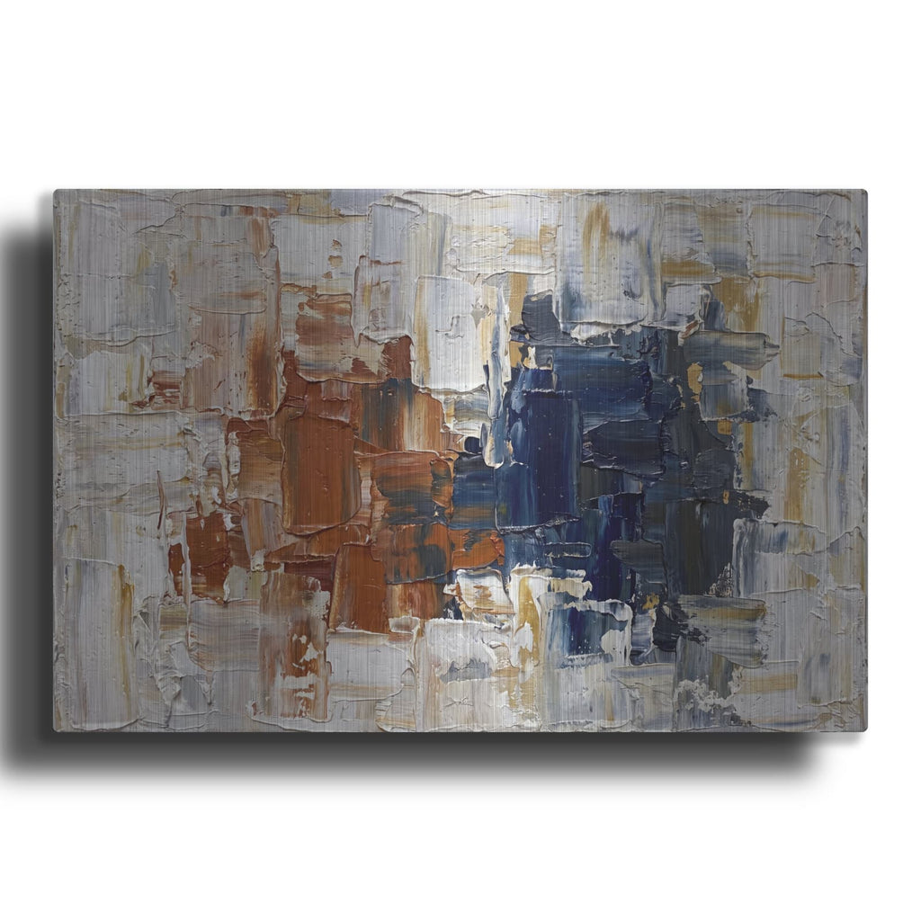 'Rust and Navy' by Veve – Metal Wall Art