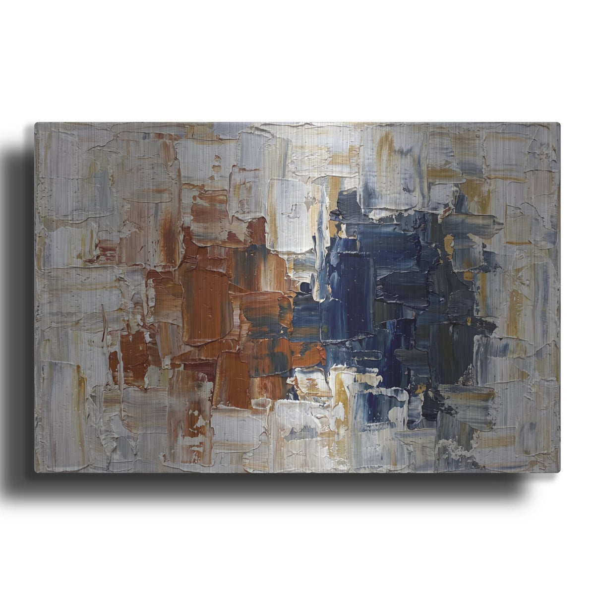'Rust and Navy' by Veve – Metal Wall Art